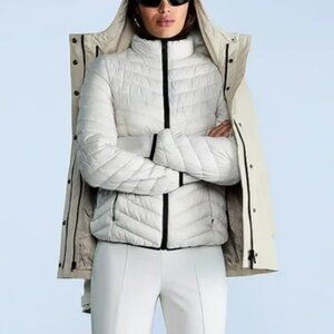 NWT Victorias Secret VSX 3-in-1 Ski Jacket Coat w puffer ivory beige white SMALL